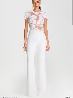 NADINE MERABI SLOANE WHITE JUMPSUIT